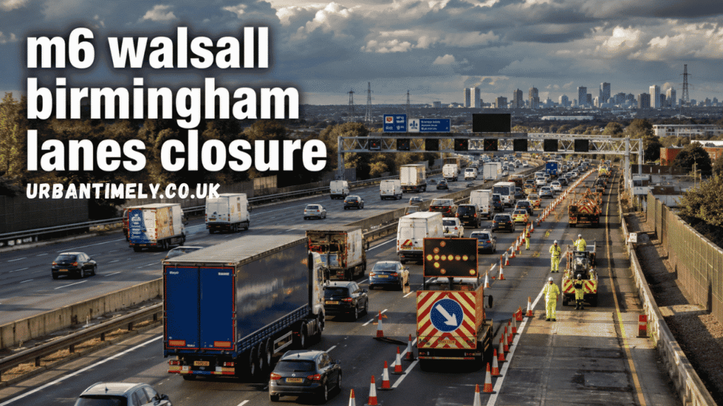 m6 walsall birmingham lanes closure